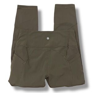 Lululemon Invigorate HR Tight Leggings size 8 Green Khaki